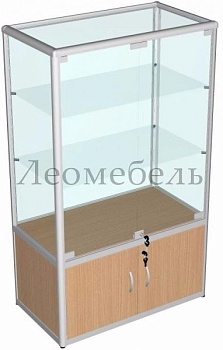 ВА-331 Витрина из алюминиевого профиля с накопителем цвет Дуб сонома